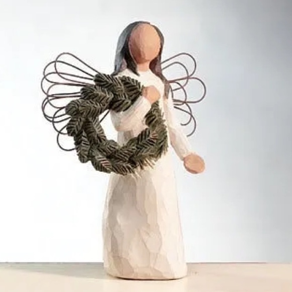 WILLOW TREE Angel of Winter Susan Lordi Vintage 2001 Home Hearth Wreath